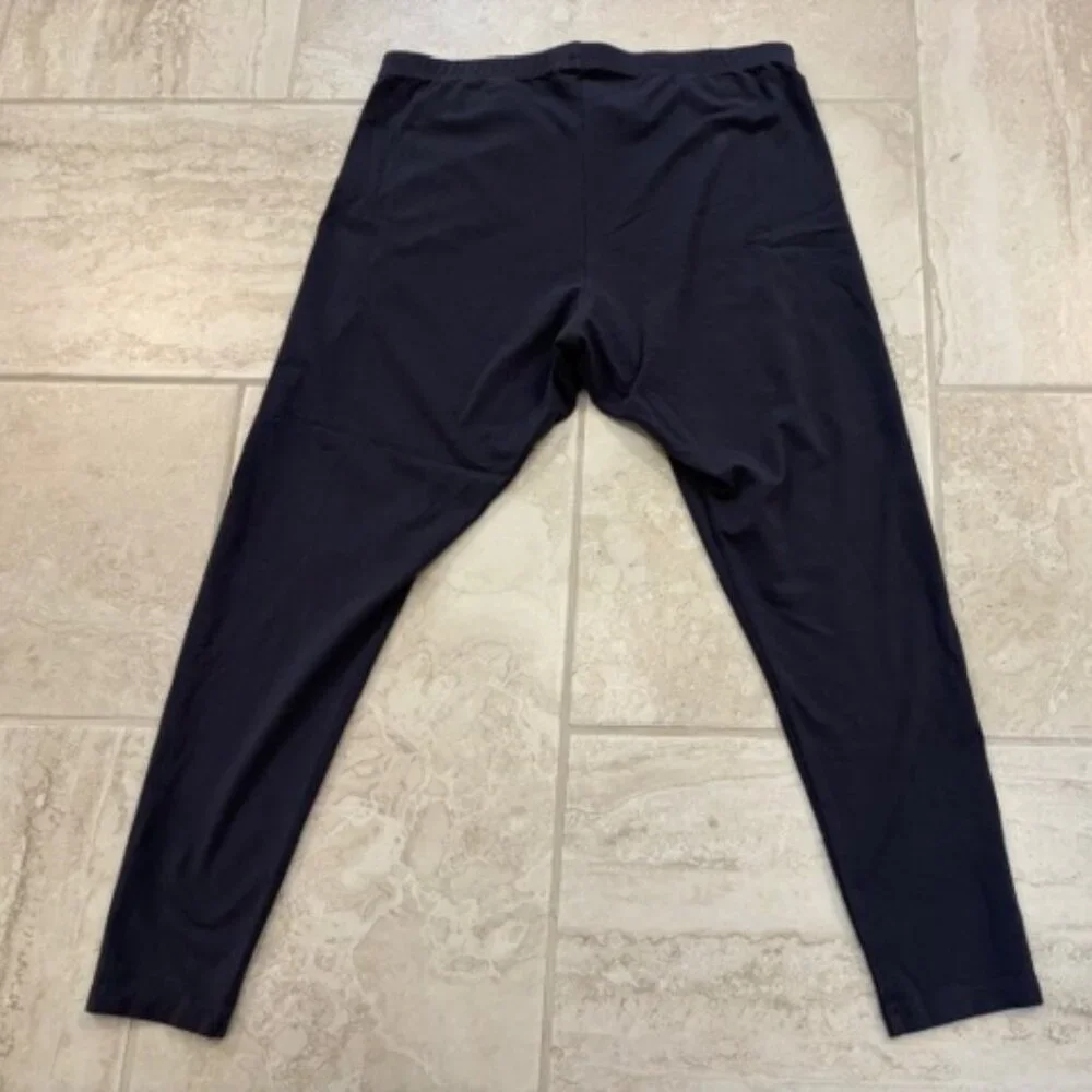 J Jill Pima Ankle Leggings Womens Large Dark Gray Pima Cotton Comfy Casual - Picture 2 of 6